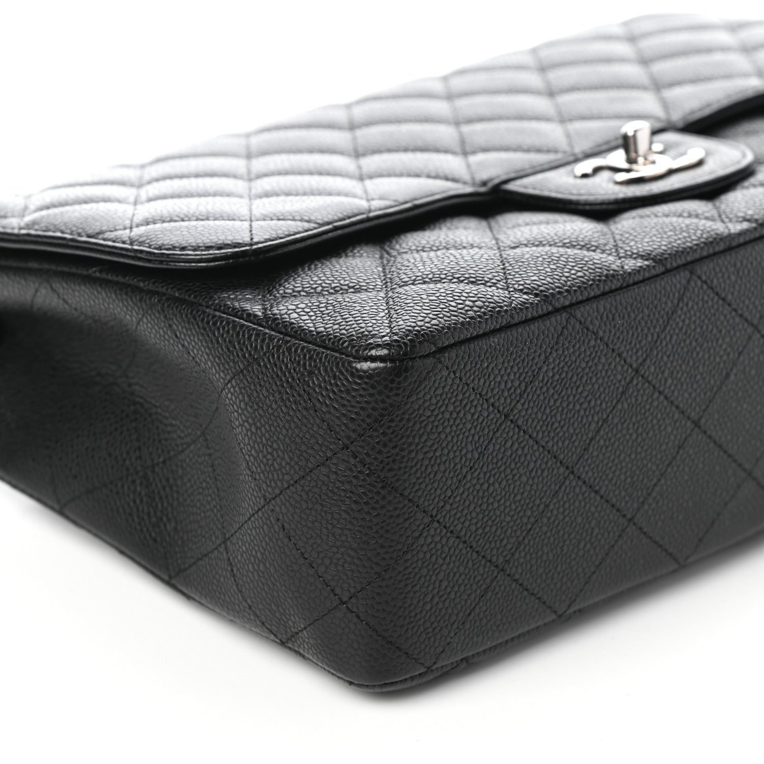 Chanel Caviar Quilted Jumbo Single Flap Black 9 of 10