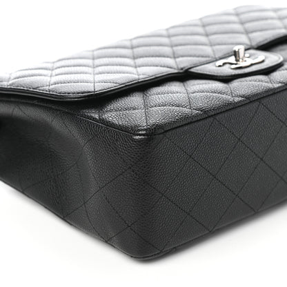 Chanel Caviar Quilted Jumbo Single Flap Black 9 of 10