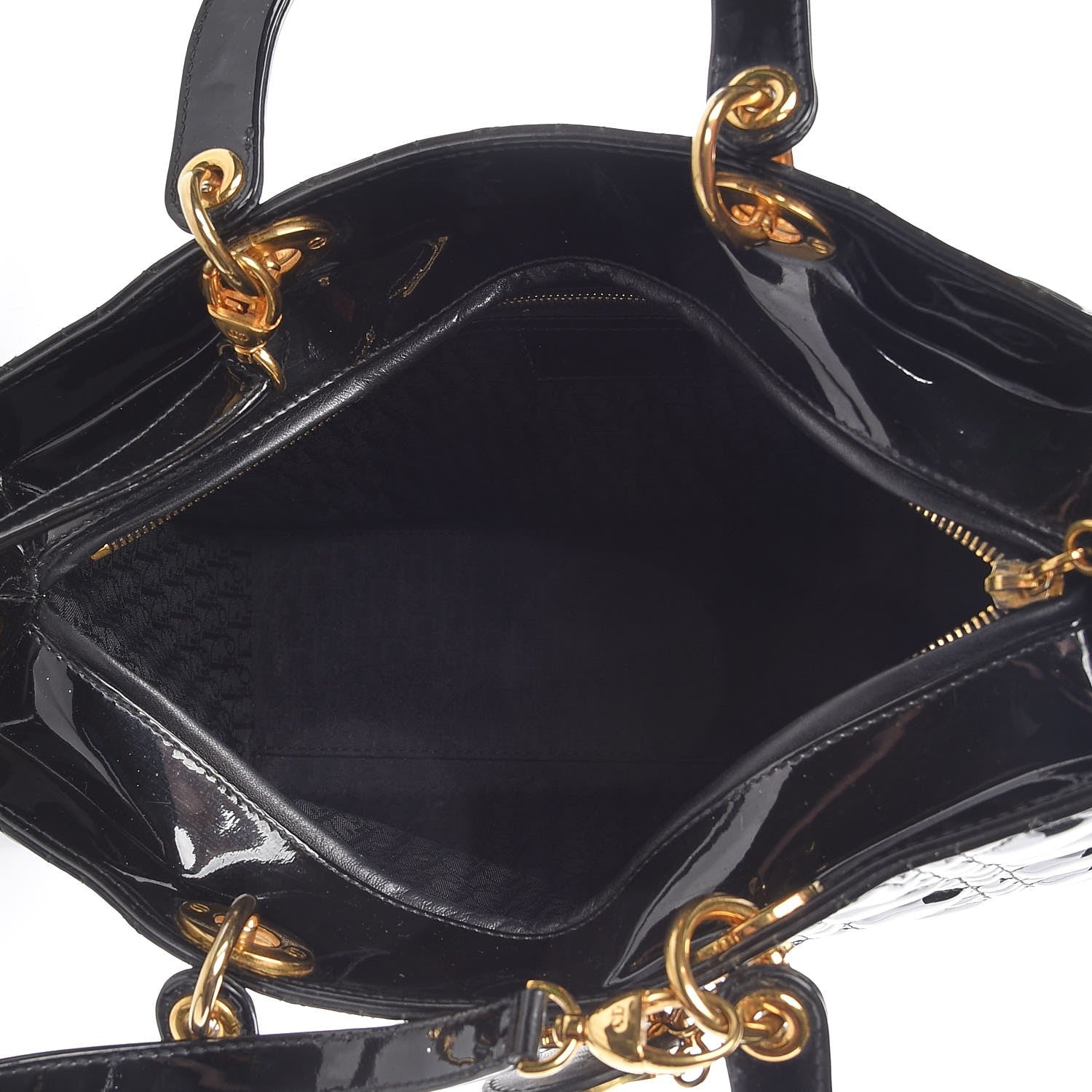 Christian Dior Patent Cannage Large Lady Dior Black 6 of 20