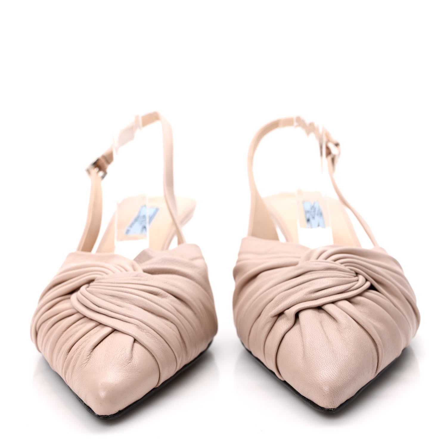 Prada Nappa Pointed Toe Slingback 55mm Pumps 40 Cipria 2 of 8