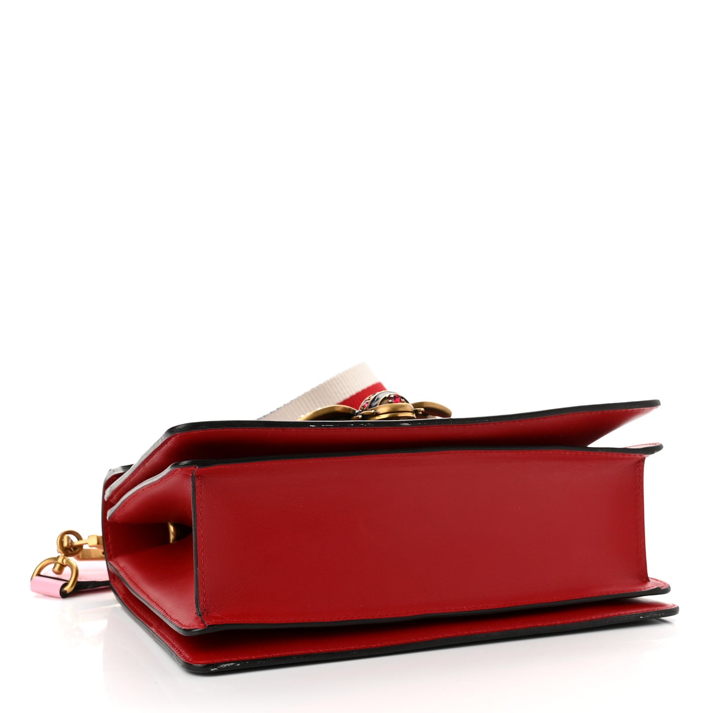 Calfskin Sylvie Web Small Queen Margaret Top Handle Bag Blue Agata Hibiscus Red Mystic White Sugar Pink