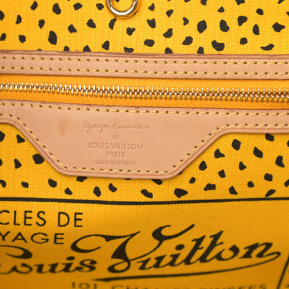Louis Vuitton Monogram Kusama Waves Neverfull MM Yellow 6 of 18