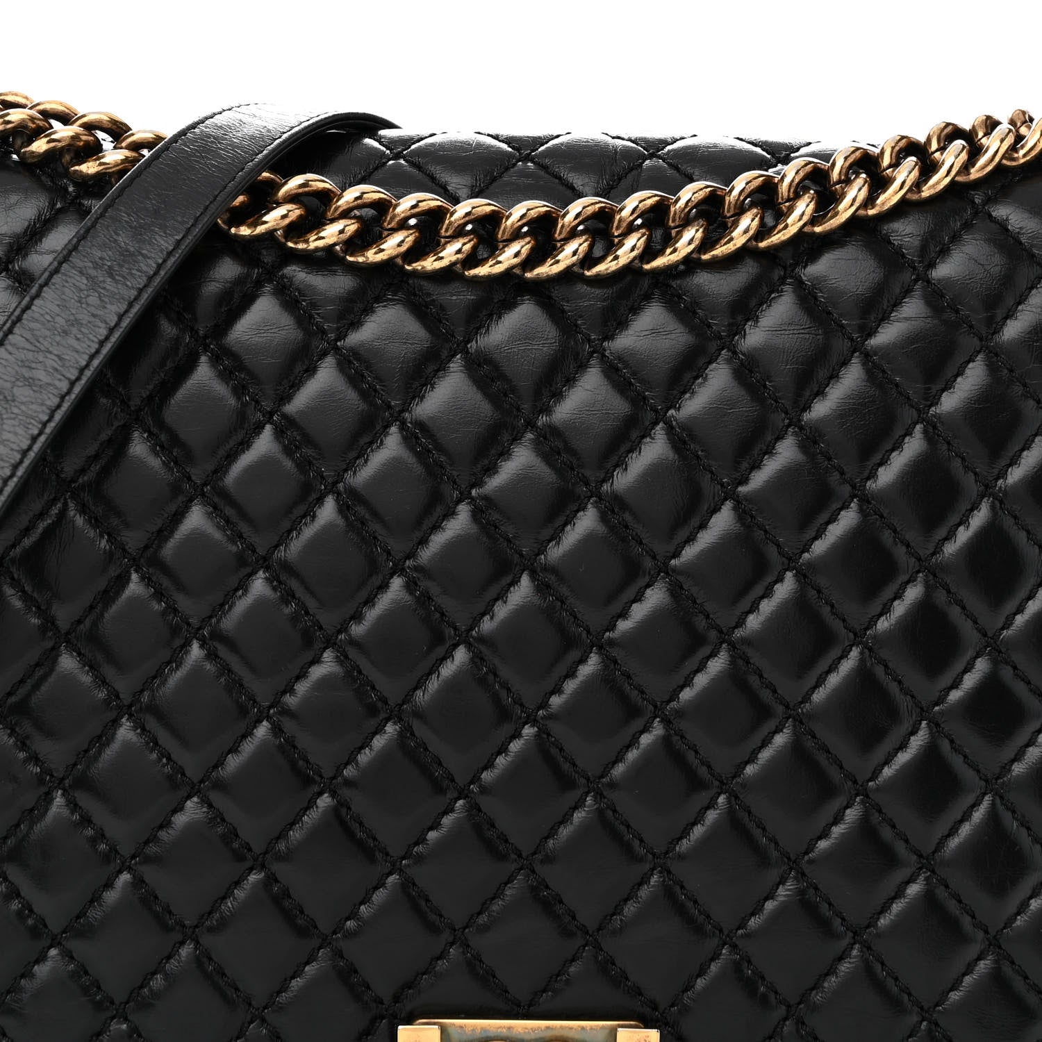 Chanel Glazed Calfskin Quilted Large Boy Flap Black 8 of 13