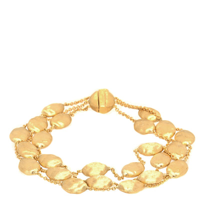 Marco Bicego 18K Yellow Gold Siviglia Three Strand Bead Bracelet 1 of 4