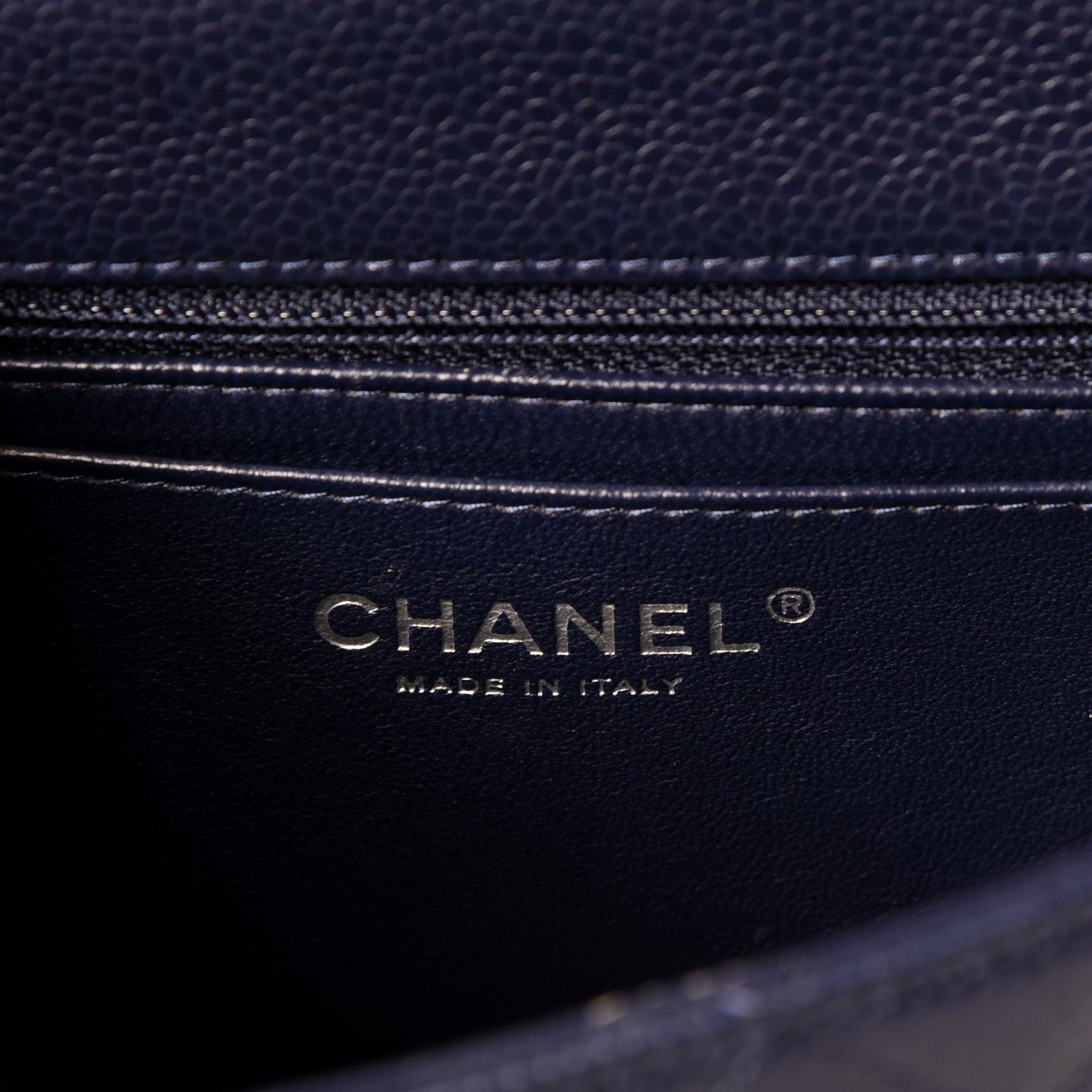 Chanel Caviar Quilted Mini Rectangular Flap Navy 5 of 11