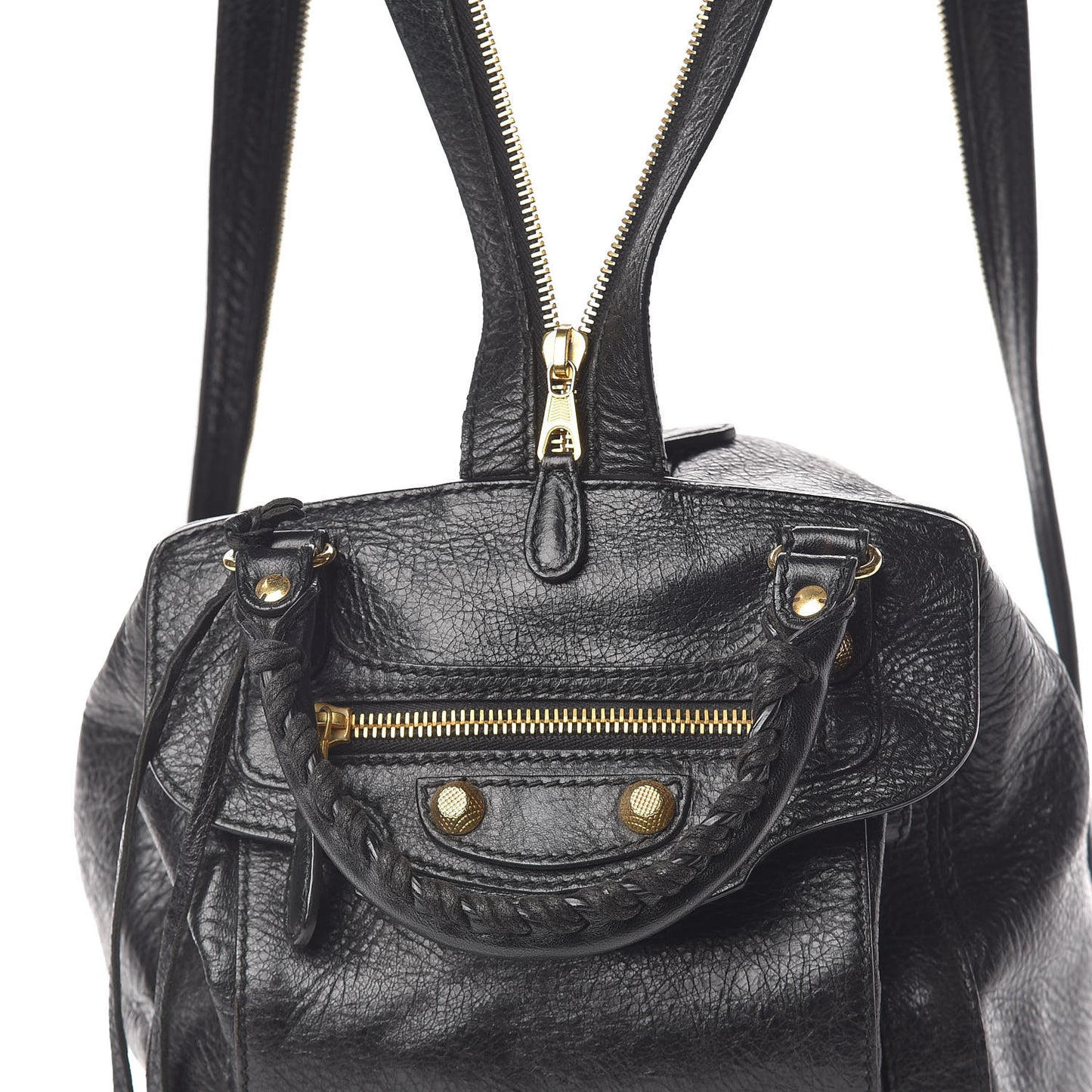 Agneau Giant 12 Gold Hardware Traveler Convertible Backpack Black