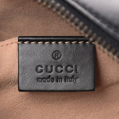 Gucci Calfskin Matelasse Mini GG Marmont Chain Shoulder Bag Black 6 of 9