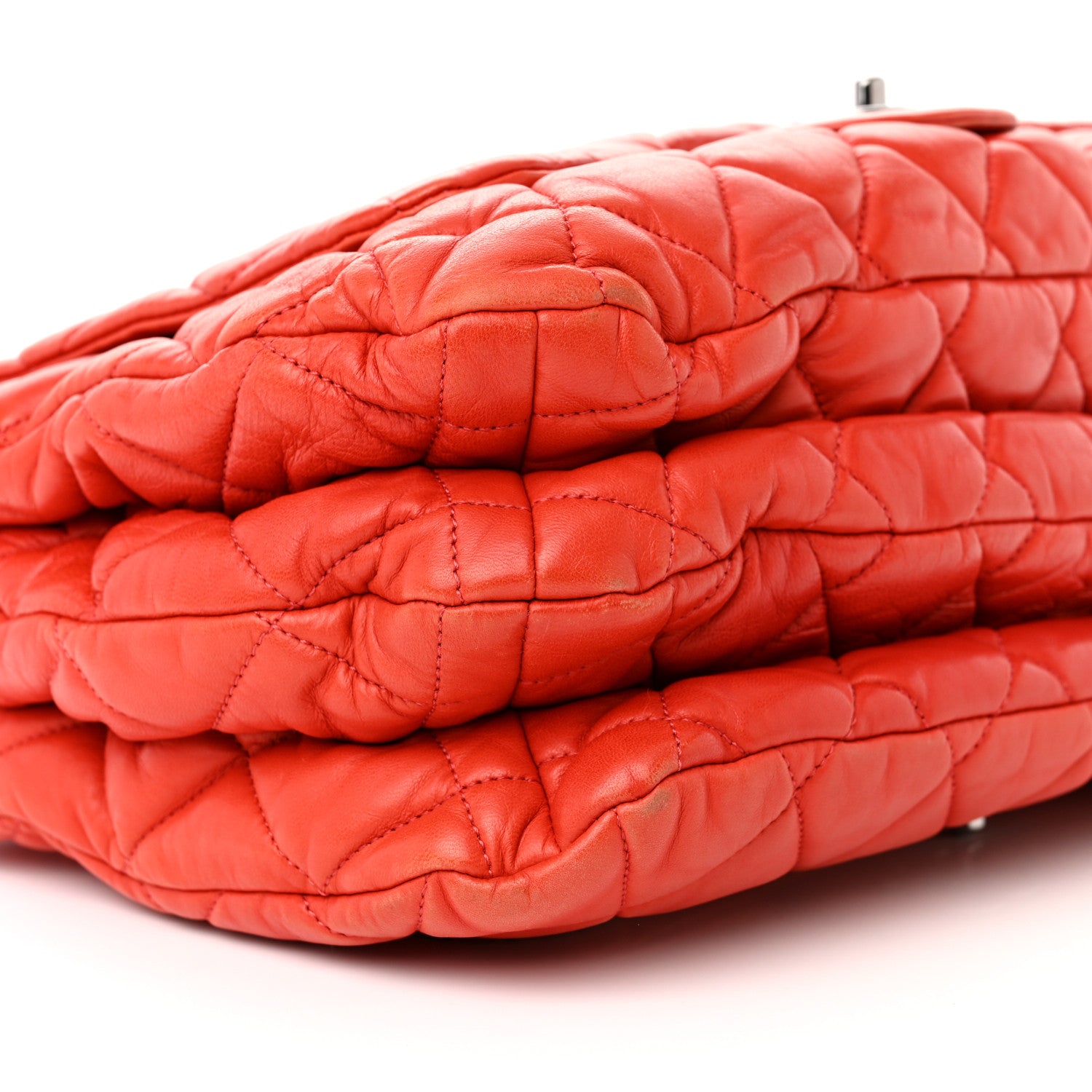 Chanel Lambskin Quilted Chanel 3 Maxi Flap Bag Red 11 of 18