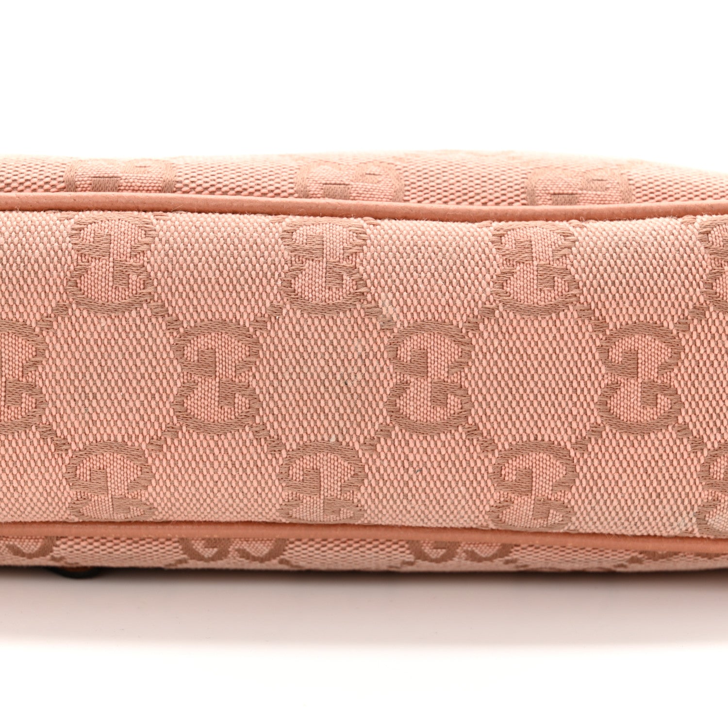 Gucci Monogram Textured Dollar Calfskin Small Ophidia Hobo Cloche Rose Pink 16 of 20