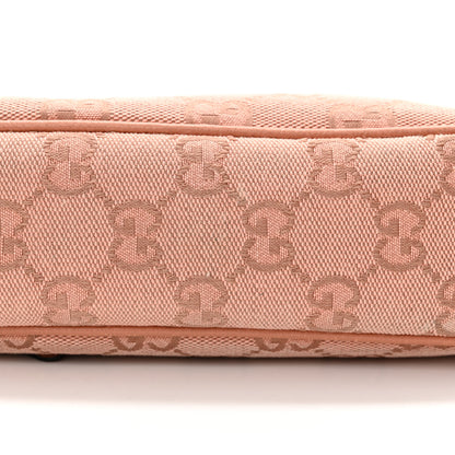 Gucci Monogram Textured Dollar Calfskin Small Ophidia Hobo Cloche Rose Pink 16 of 20