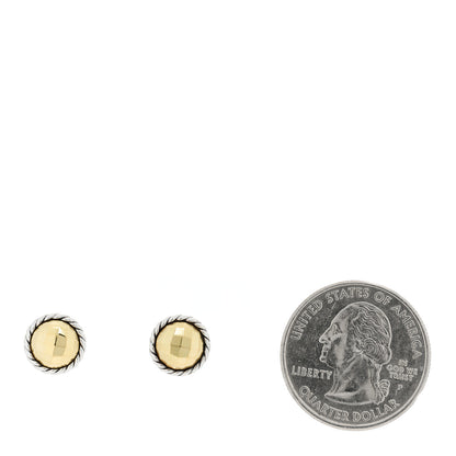 David Yurman Sterling Silver 18K Yellow Gold Petite Chatelaine Earrings 2 of 4