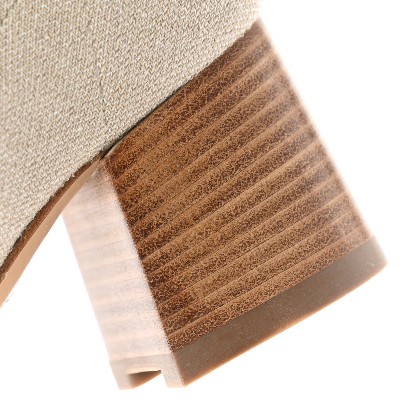 Knit Calfskin Volver 60 Ankle Boots 36 Nocciola