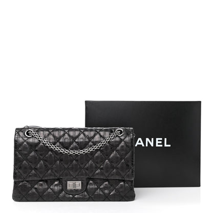 Chanel Metallic Calfskin Striped 2.55 Reissue 226 Flap Black 11 of 11