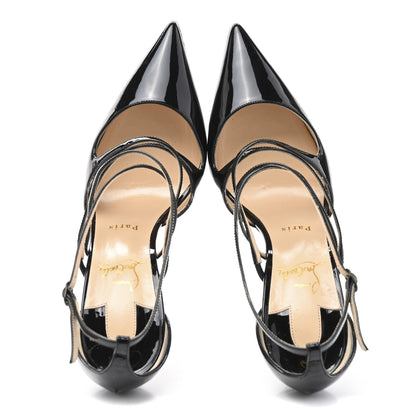 Christian Louboutin Patent Crossfliketa 100 Pumps 40 Black 2 of 10