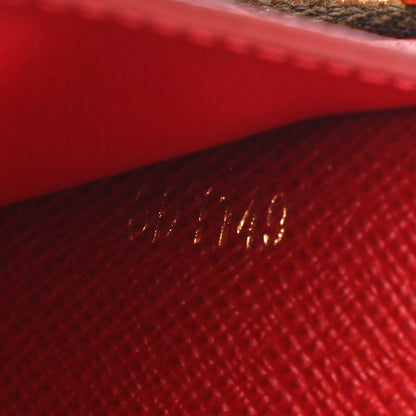 Louis Vuitton Damier Ebene Victorine Wallet Red 8 of 8