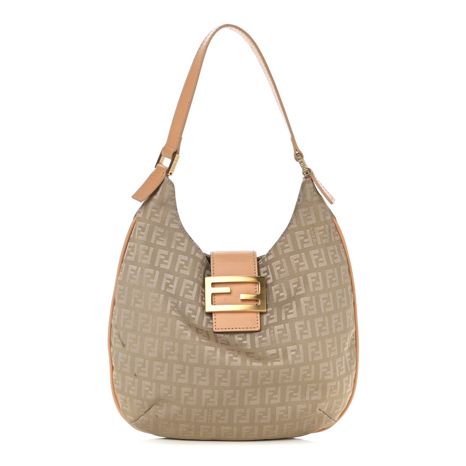 Fendi Zucchino Hobo Beige 1 of 16