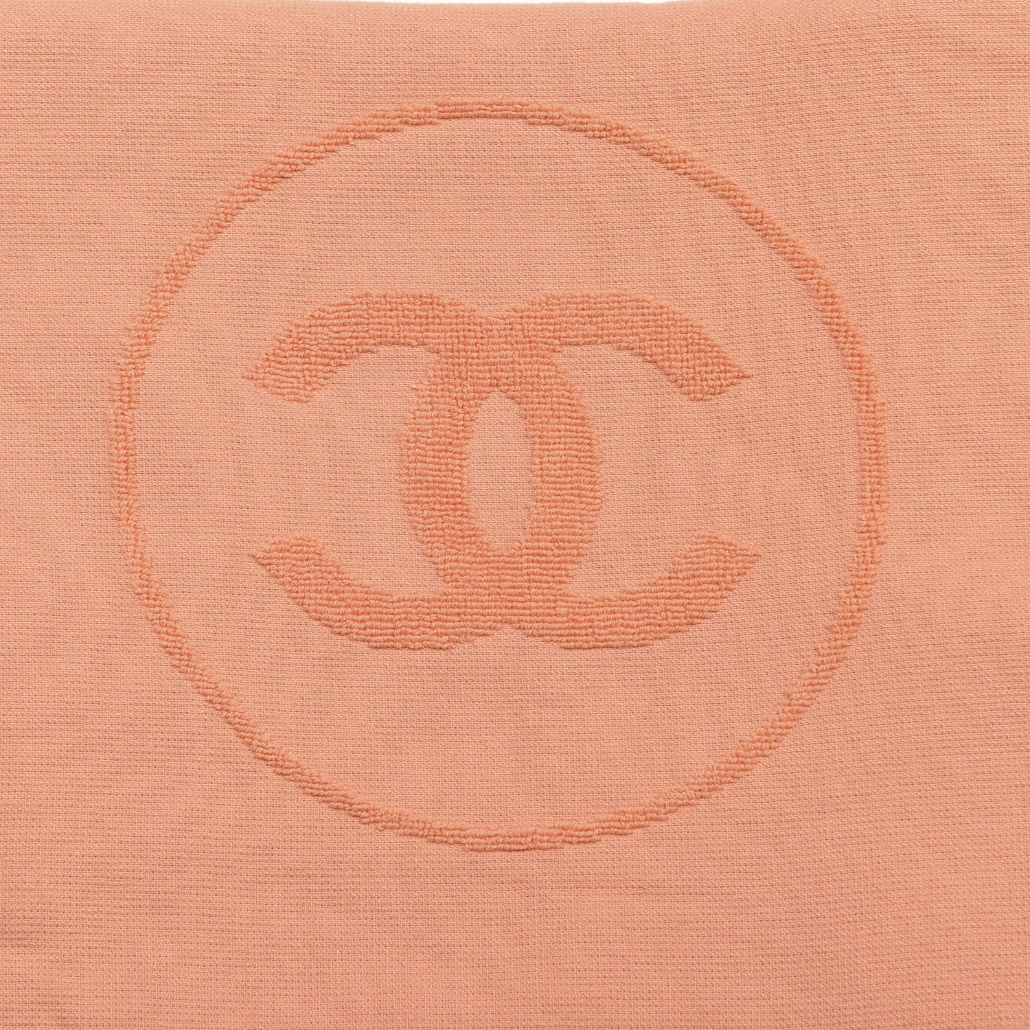 Chanel Terry Cotton CC Beach Towel Orange 2 of 5