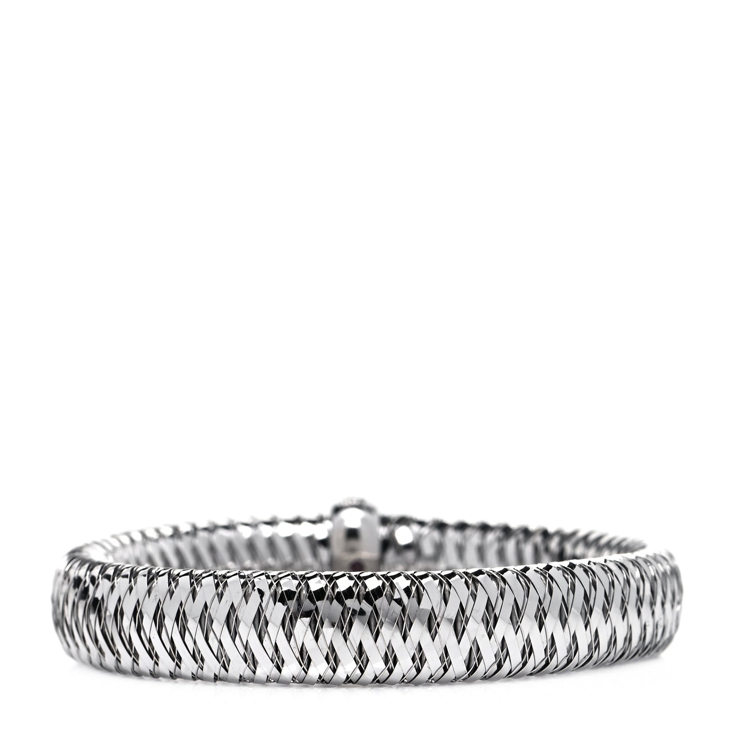 18K White Gold Diamond Medium Primavera Bangle Bracelet