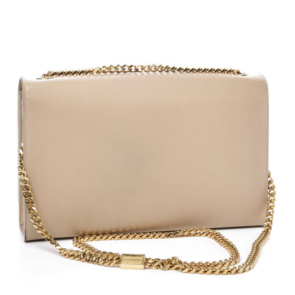 Saint Laurent Grain De Poudre Medium Monogram Kate Satchel Nude Powder 2 of 10