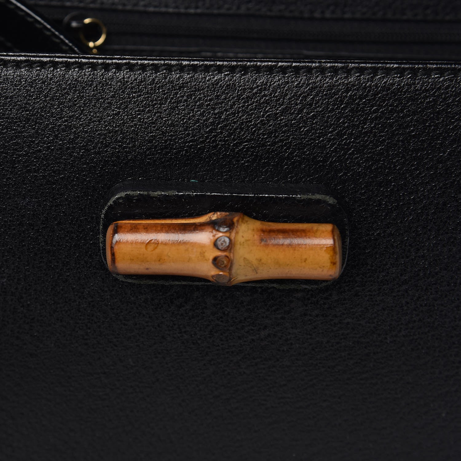 Gucci Calfskin Bamboo Top Handle Bag Black 12 of 13