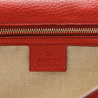 Gucci Pebbled Calfskin Medium Soho Clutch Red 6 of 7
