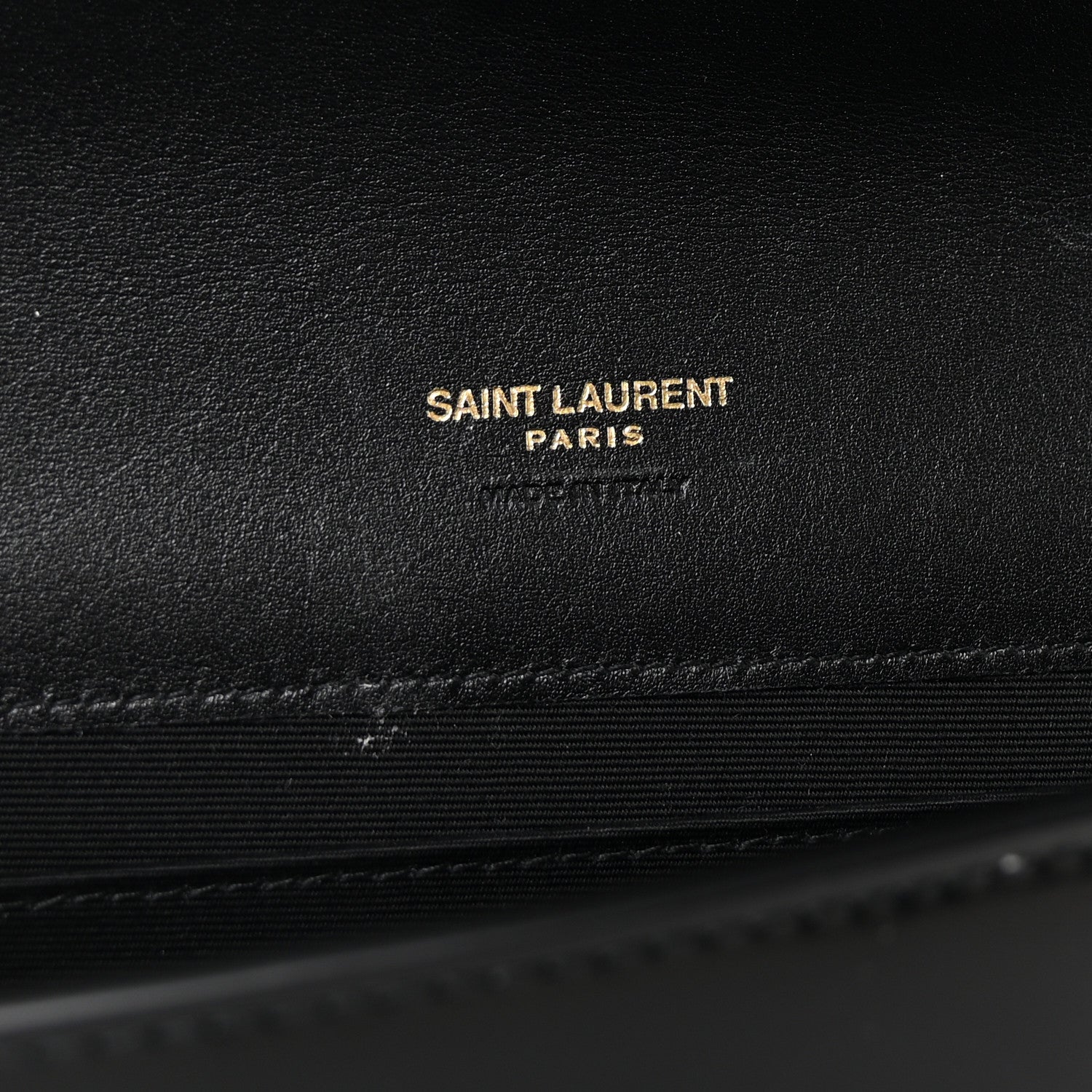 Saint Laurent Lambskin Patent Monogram Cassandre Clasp Flap Pouch Off White Black 6 of 7