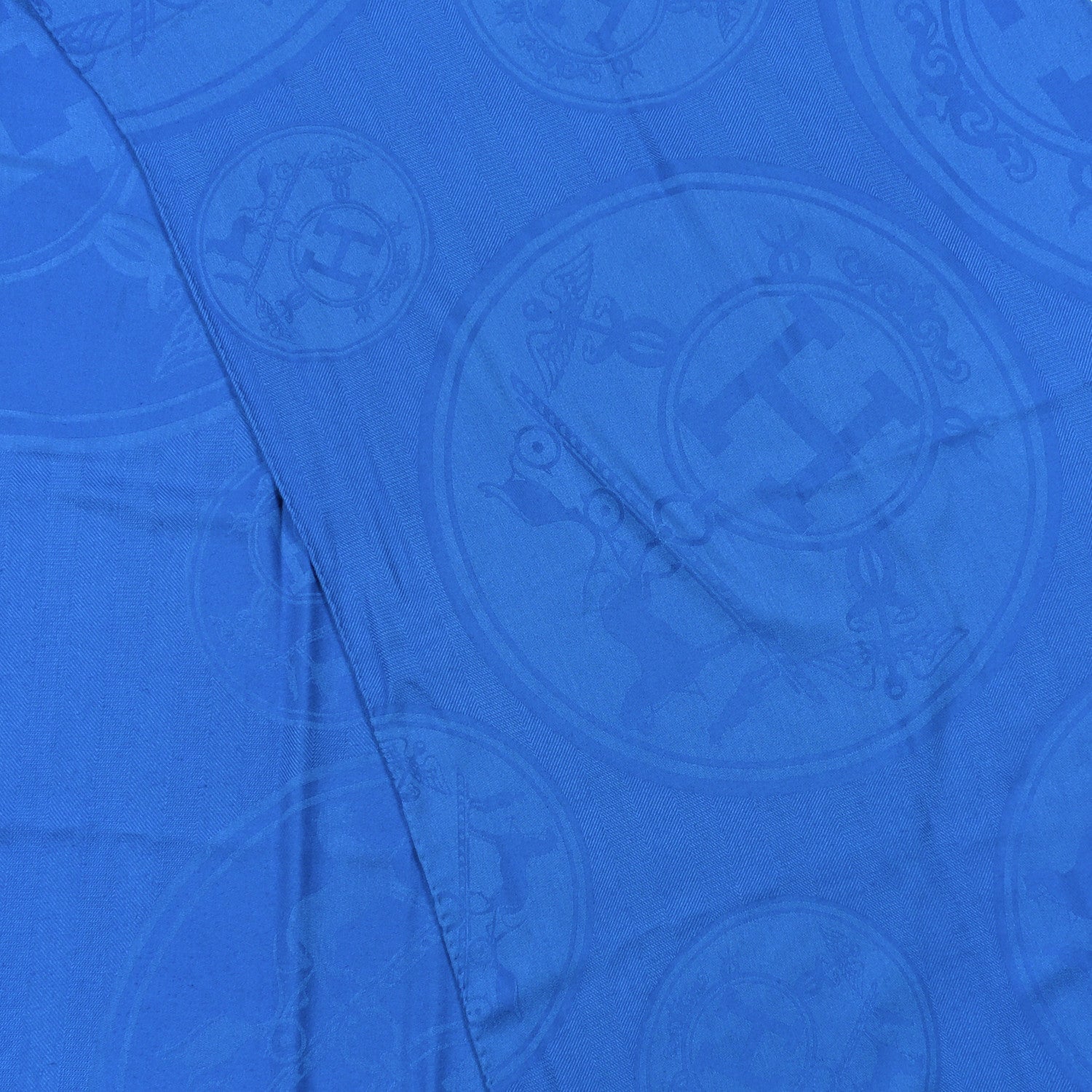 Hermes Cashmere Silk New Libris Stole Outre-Mer 3 of 3