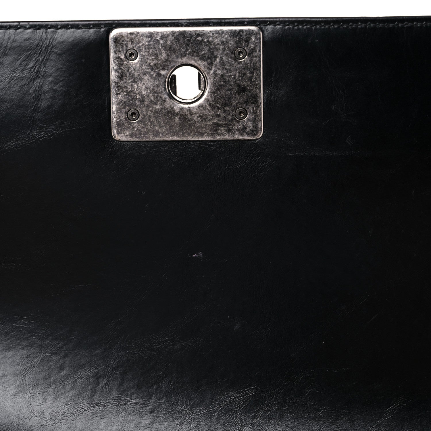Chanel Glazed Calfskin Quilted Medium Boy Chained Flap Black 13 of 18