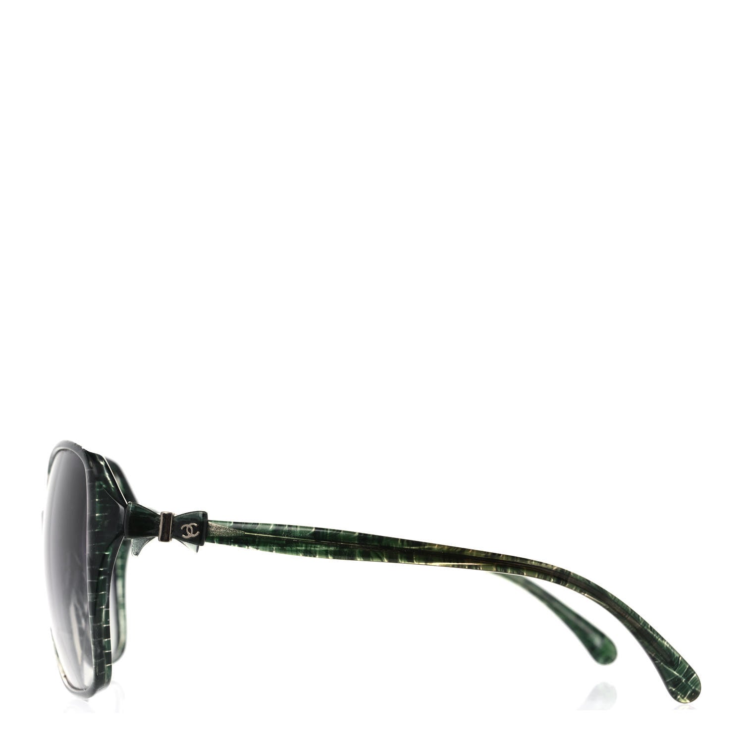 Chanel Acetate CC Bow Sunglasses 5205 Green 3 of 8