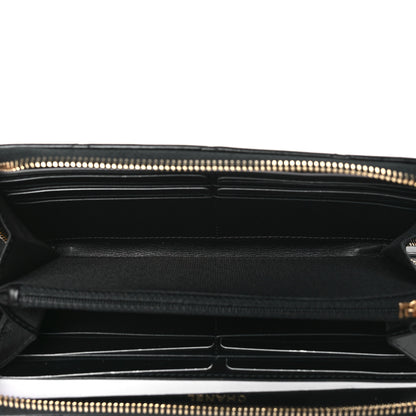 Chanel Shiny Lambskin Gusset Zip Around Waist Belt Wallet Black 5 of 11