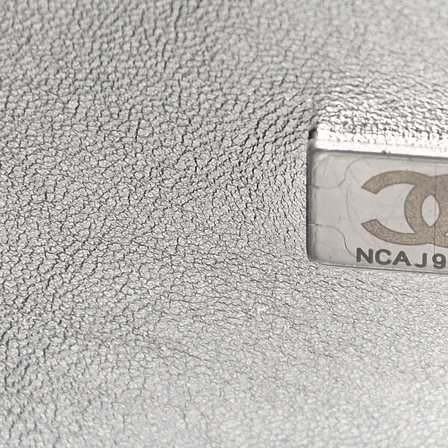 Chanel Hammered Metallic Calfskin Quilted Flap Silver 7 of 12