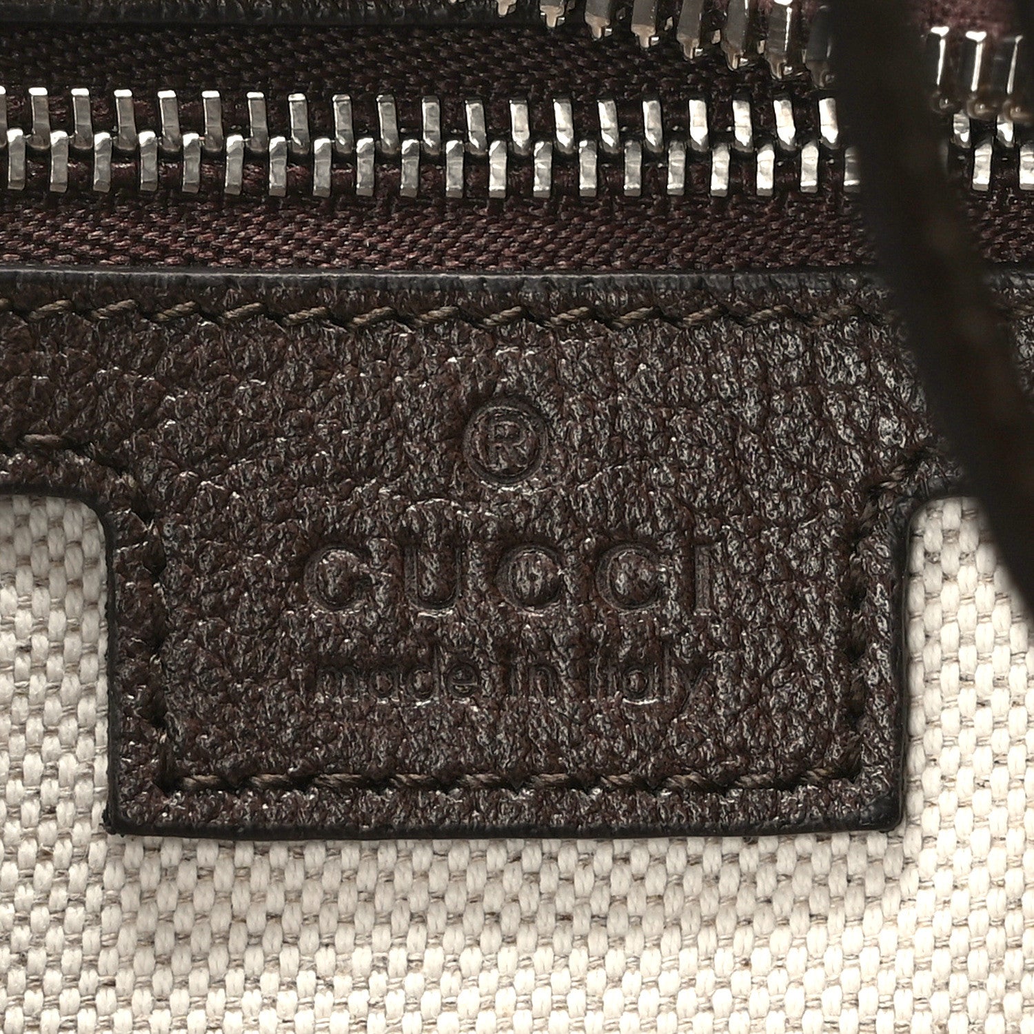 Gucci GG Supreme Monogram Textured Calfskin Web Large Attache Shoulder Bag Beige Ebony New Acero 6 of 9