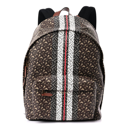 Burberry E-Canvas Monogram Stripe Backpack Bridle Brown 1 of 13