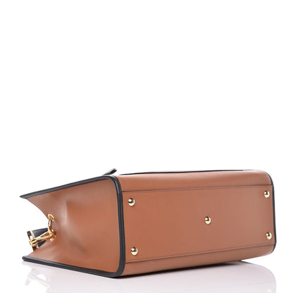 Fendi Vitello Century Opaco F is Fendi Bi-Color Regular Runaway Satchel Corteccia Black 5 of 13