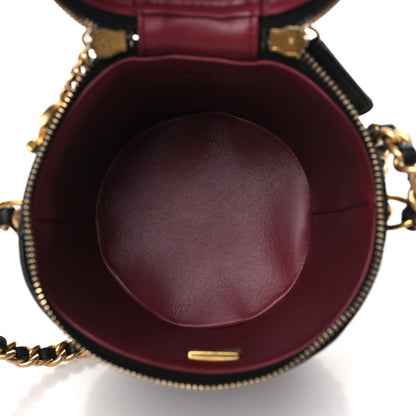 Chanel Lambskin Quilted Side Note Vanity Black 4 of 8