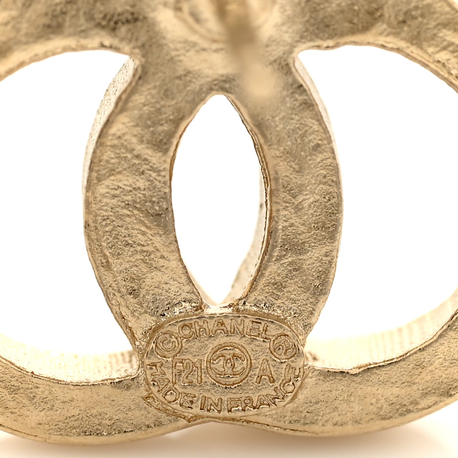 Chanel Crystal CC Crown Earrings Gold 4 of 4