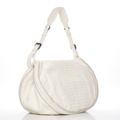 Bottega Veneta Cervo Intrecciato Flap White 3 of 9