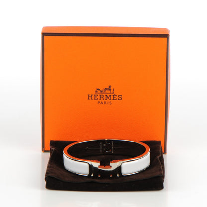 Hermes Enamel Narrow Clic Clac H Bracelet PM White 6 of 6