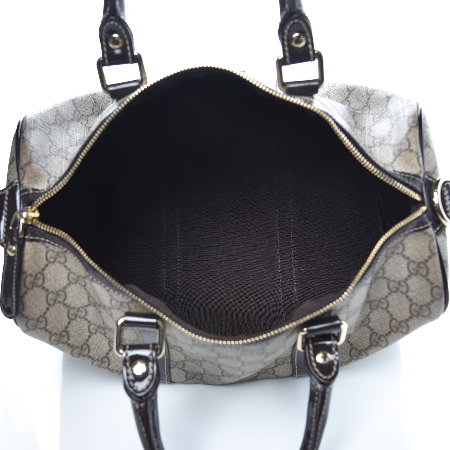 GG Plus Monogram Large Joy Boston Dark Brown