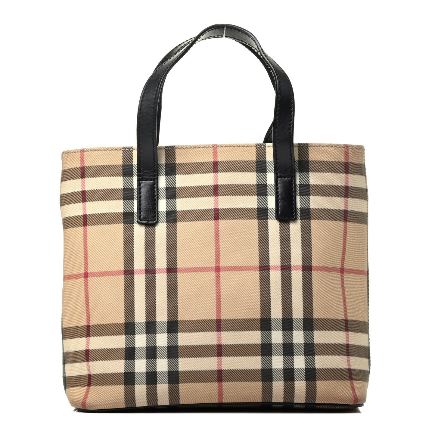 House Check Small Tote Black
