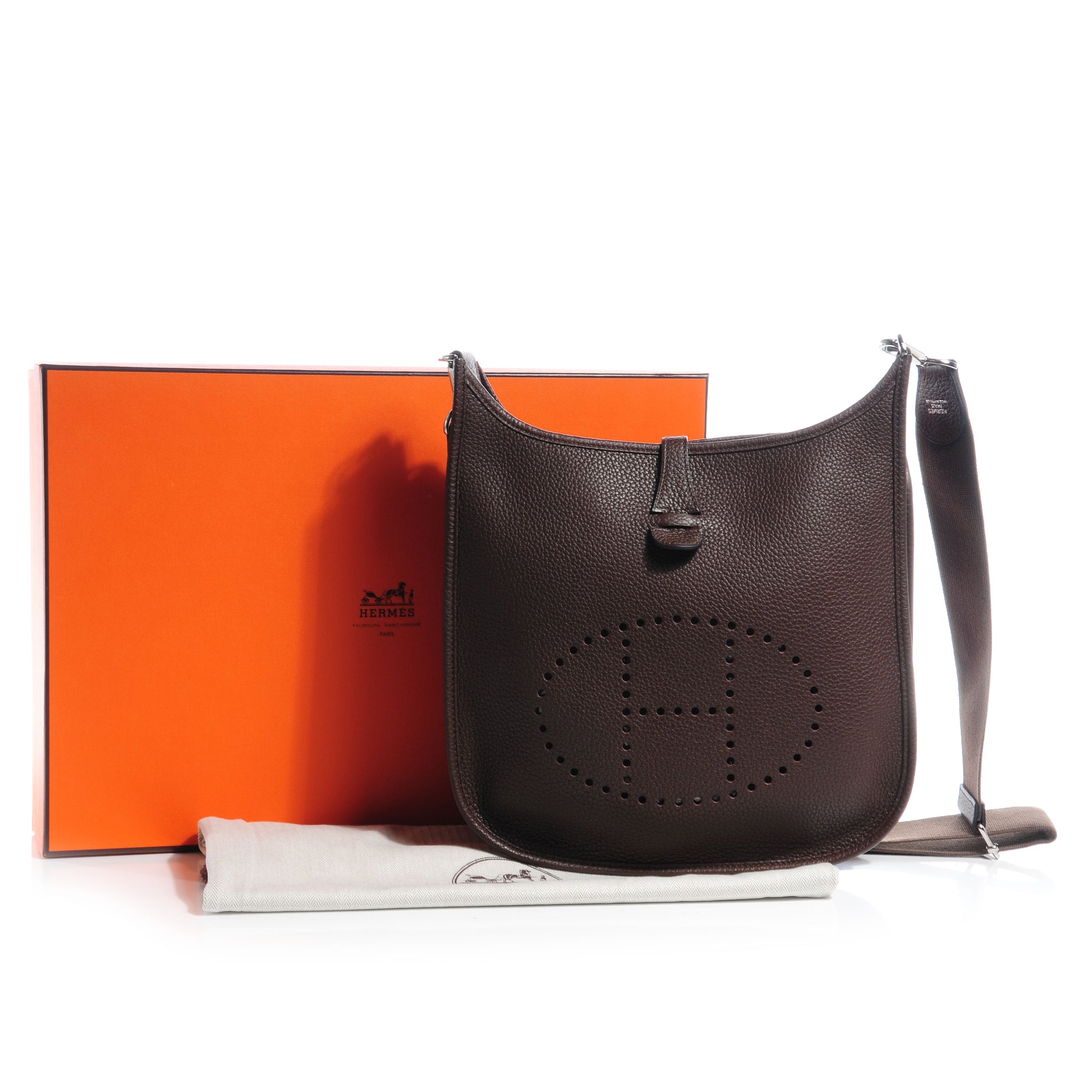 Hermes Taurillon Clemence Evelyne III PM Chocolate 8 of 8