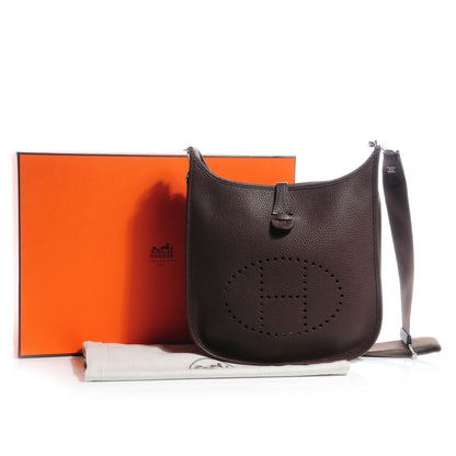 Hermes Taurillon Clemence Evelyne III PM Chocolate 8 of 8