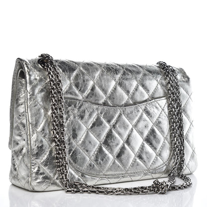 Chanel Metallic Aged Calfskin Quilted 2.55 Reissue 226 Flap Silver 4 of 16