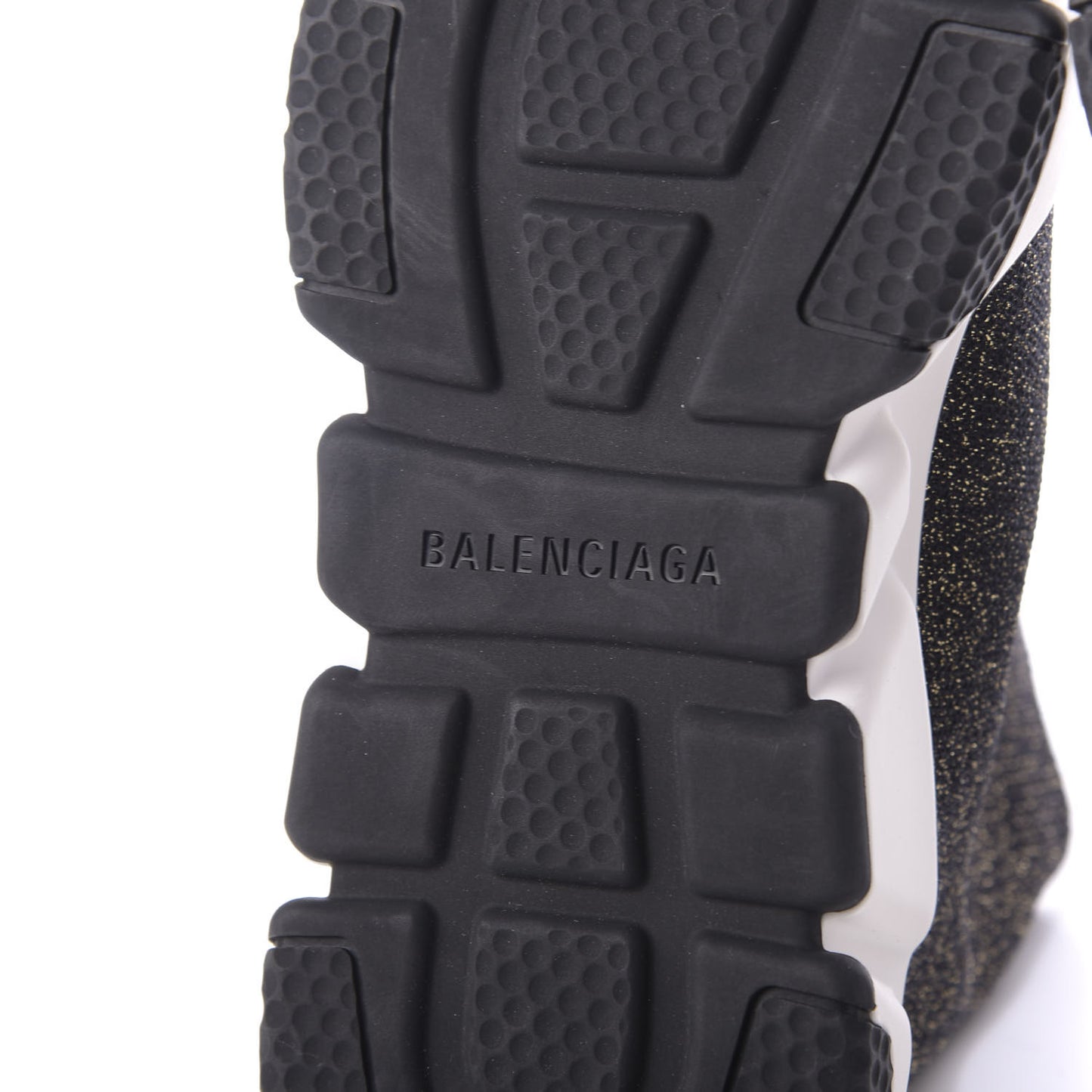 Knit Metal Womens Speed Sneakers 37 Black Gold