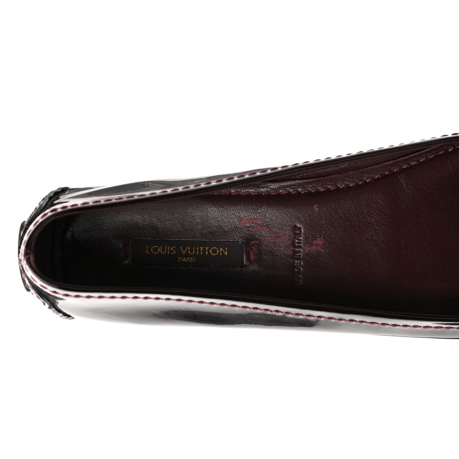 Louis Vuitton Patent Calfskin Oxford Ballerina Flats 38 Amarante 8 of 8