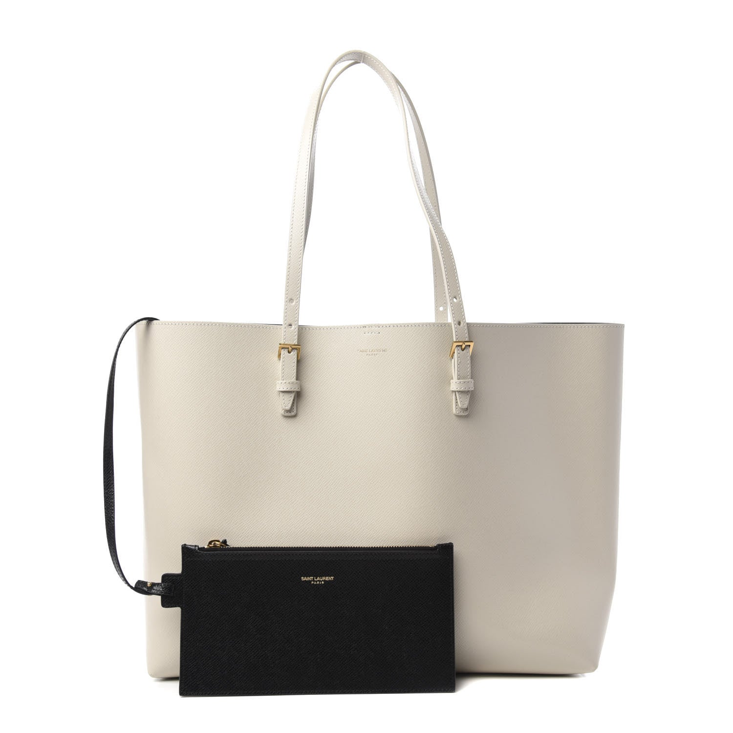 Saint Laurent Grained Calfskin Large Shopping Tote Vintage Black 1 of 10