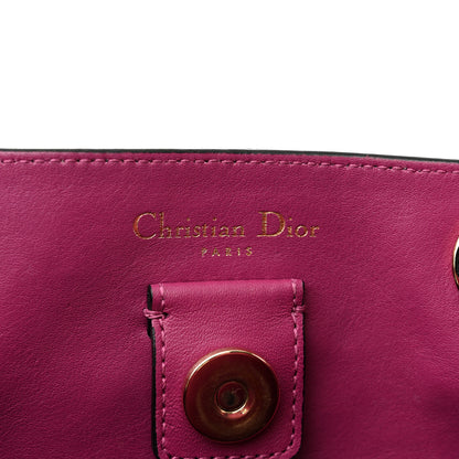 Christian Dior Bullcalf Medium Diorissimo Tote Black Rose Indien 6 of 12