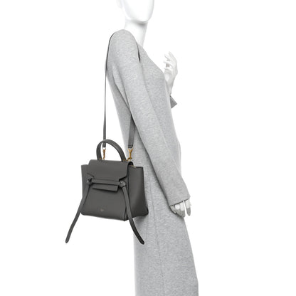 Celine Grained Calfskin Micro Belt Bag Grey 2 of 10