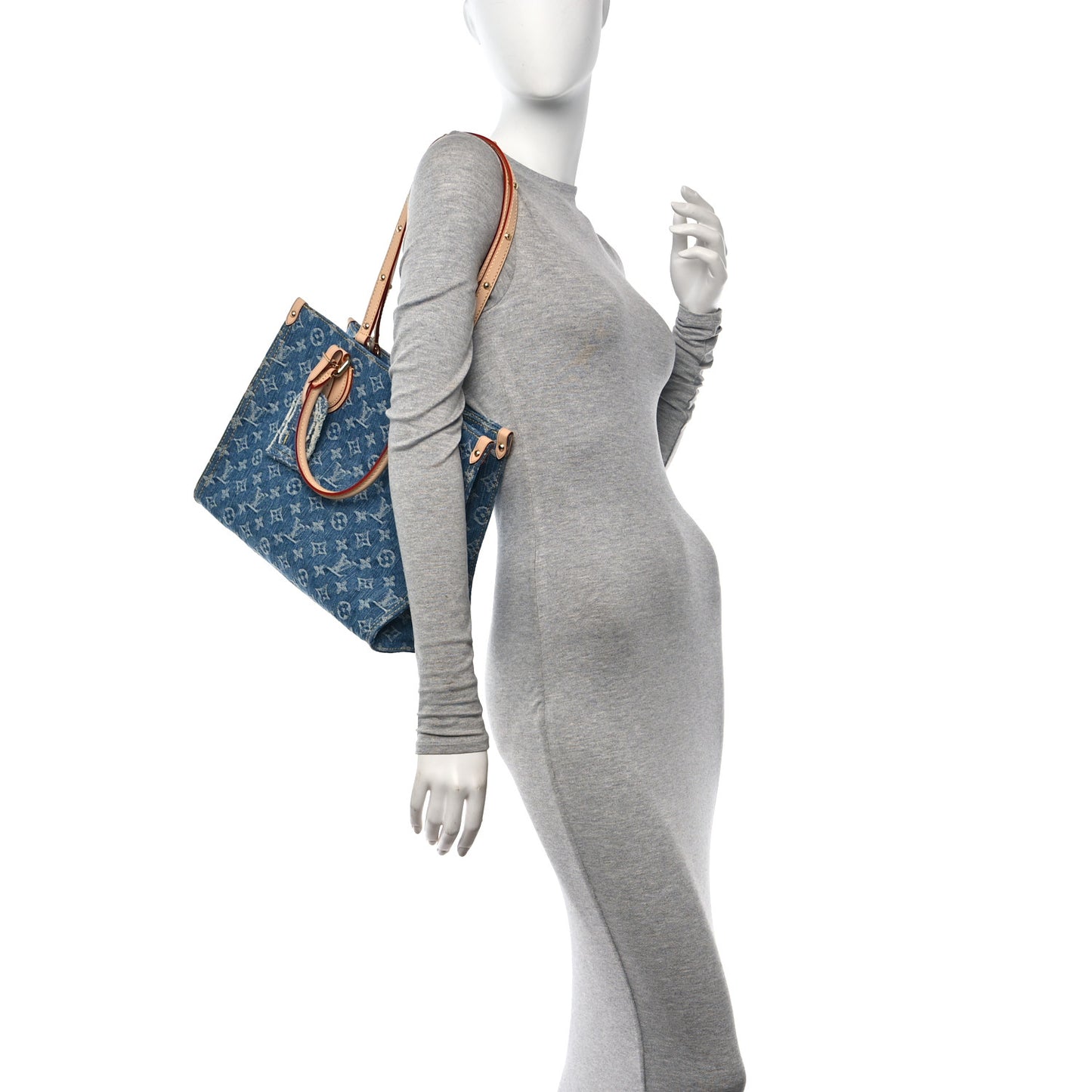 Monogram Denim Onthego MM Blue