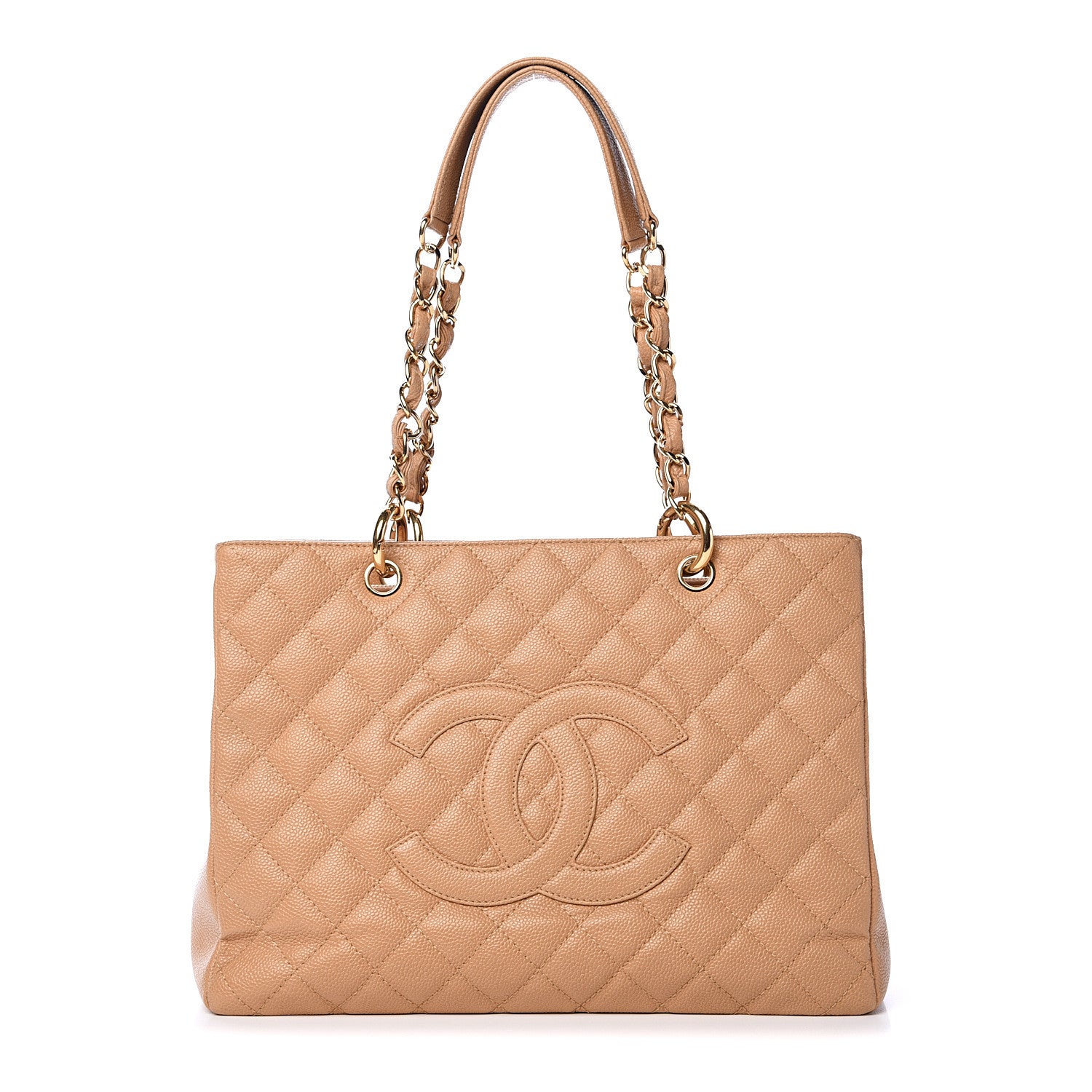Chanel Caviar Quilted Grand Shopping Tote GST Beige Clair 1 of 12